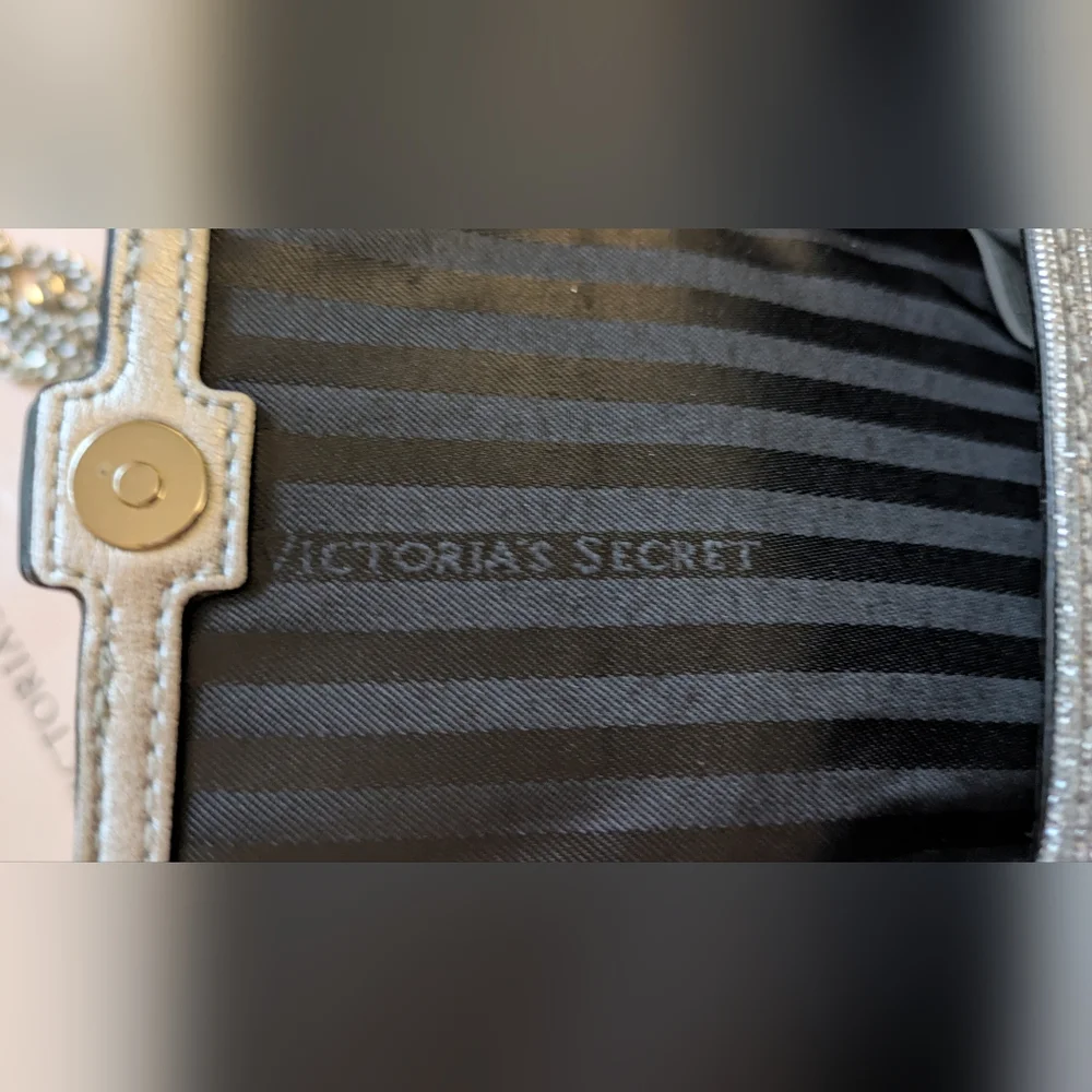 Victoria's Secret Micro Shoulder/Crossbody Bag in Silver Sparkle. NWT - Picture 9 of 10